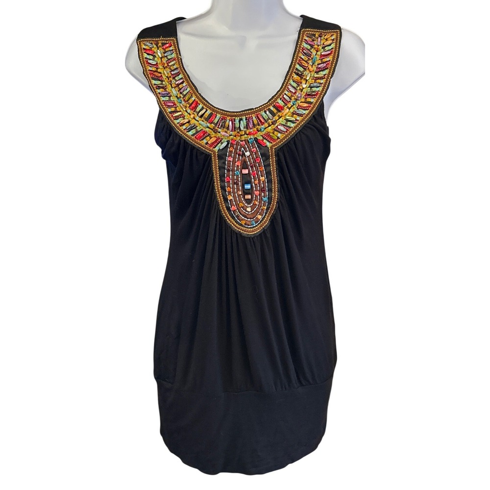 Vintage Deadstock Y2K Simply Irresistible Beaded Bubble Blouse Boho Festival